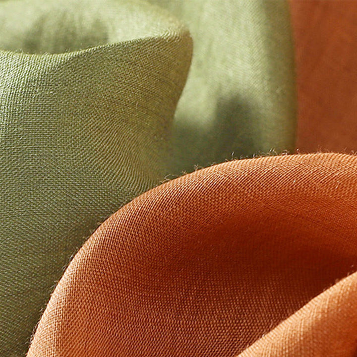 T-shirt à manches mi-longues en coton et lin pour femme, broderie de Buddha Stones , ourlet fleuri fendu - image 20