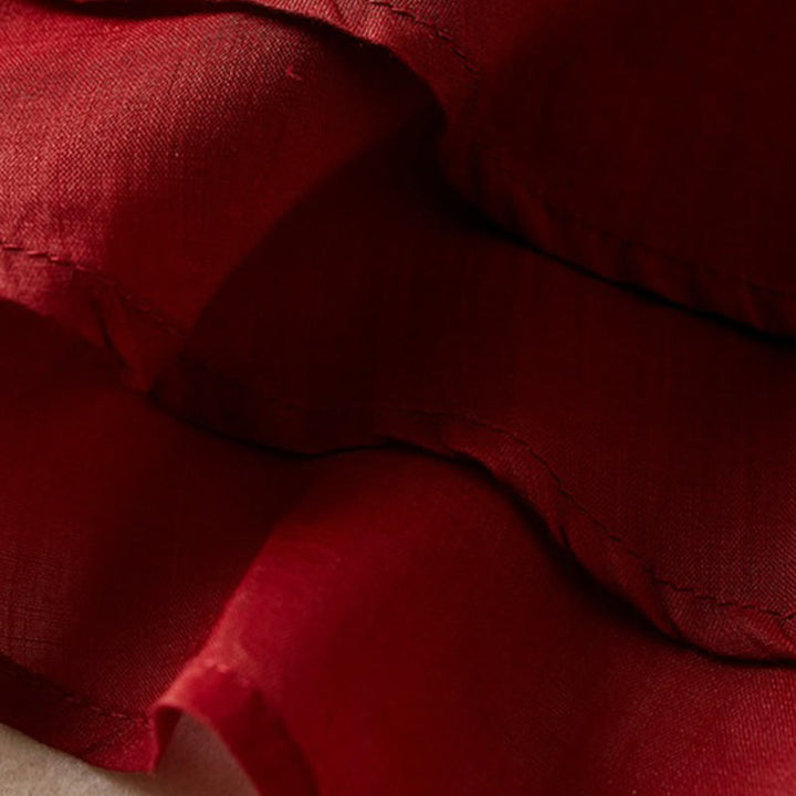 Chemise en coton et lin pour femme, style rétro uni, avec boutons et manches mi-longues, motif Buddha Stones - image 17