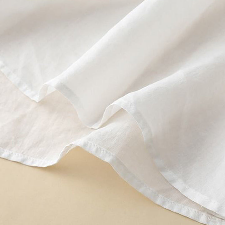 T-shirt d'été en coton et lin pour femme, brodé de Buddha Stones , manches trois-quarts lanterne - image 9