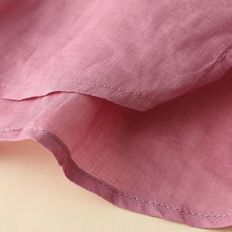 T-shirt d'été en coton et lin pour femme, brodé de Buddha Stones , manches trois-quarts lanterne - image 14