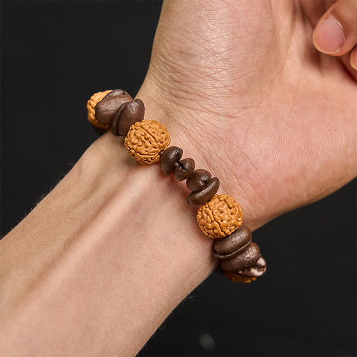 Bracelet porte-bonheur Bodhi Seed en grains de café naturels faits à la main avec Buddha Stones - image 4