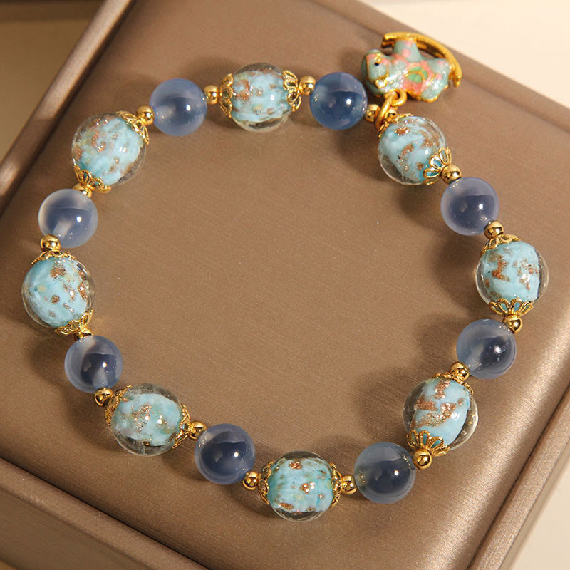 Bracelet de force du cheval en Buddha Stones naturelle et cristal blanc - image 5