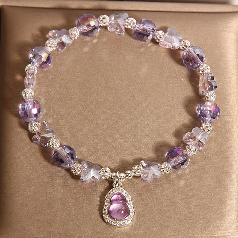Bracelet d'équilibre en Buddha Stones, gourde papillon, améthyste, citrine, labradorite - image 2