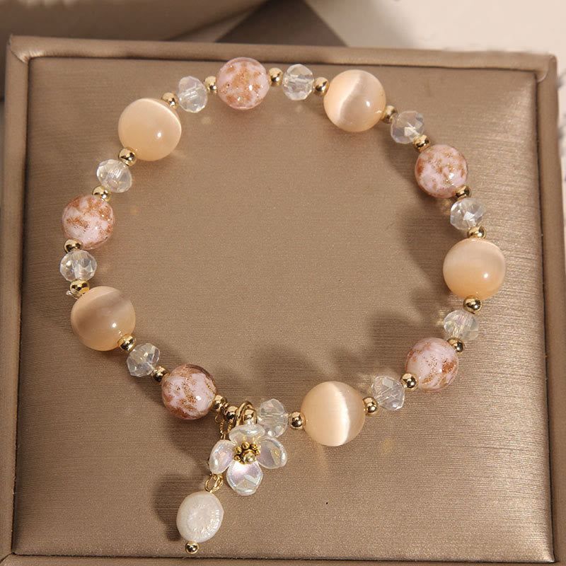 Bracelet de paix en pierre œil de chat jaune aigue-marine Buddha Stones - image 8