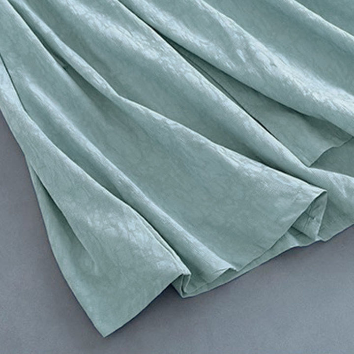 Robe mi-longue décontractée en coton et lin à lacets sur les côtés, style printemps, style décontracté, avec boutons grenouille et imprimé Buddha Stones - image 11