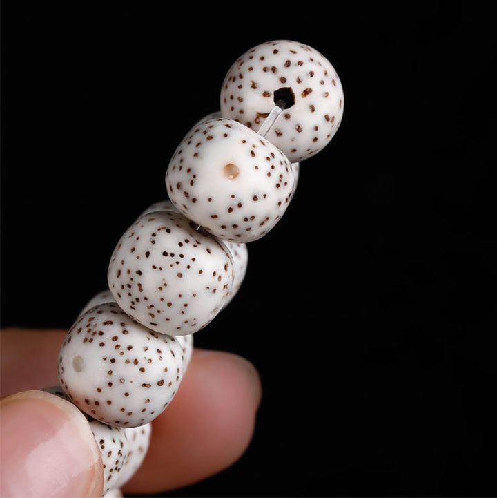 Bracelet de paix intérieure en Buddha Stones polies à la main, motif étoile, lune, graine de Bodhi, éléphant - image 7