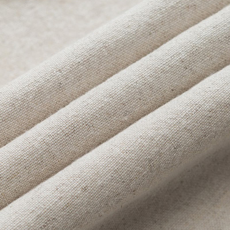 Pantalon décontracté ample en coton et lin pour homme avec poches, taille 7-8, style Buddha Stones , boutons, uni - image 10