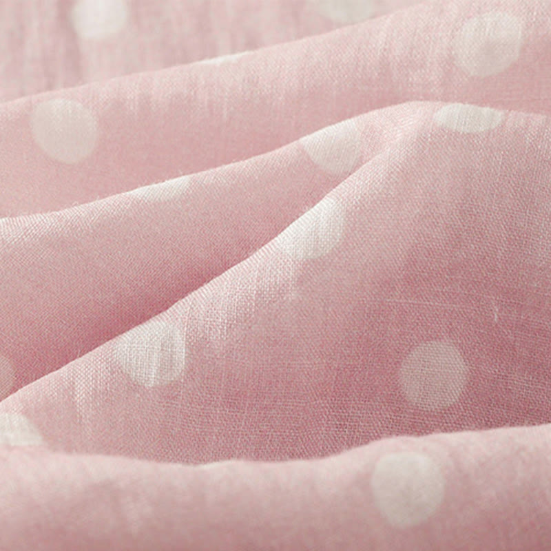 Robe mi-longue en polyester à pois et boutons, avec poches, style printemps, Buddha Stones - image 12