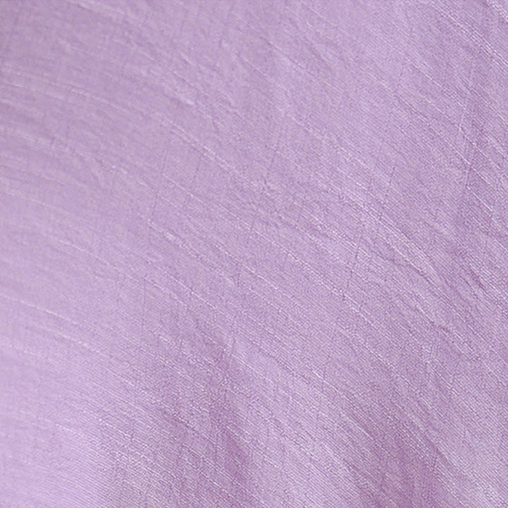 Robe midi décontractée en coton à col ras du cou et manches trois-quarts avec boutons grenouille et Buddha Stones - image 12