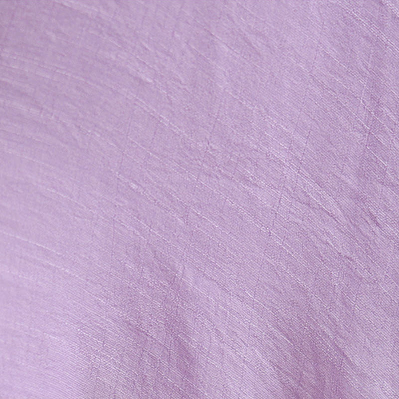 Robe midi décontractée en coton à col ras du cou et manches trois-quarts avec boutons grenouille et Buddha Stones - image 13