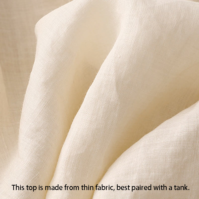 Chemise en coton à manches courtes et col rond pour femme, broderie Buddha Stones Line - image 11