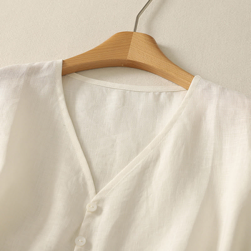 Gilet sans manches en coton pour femme, col en V, style rétro, motif Buddha Stones - image 10