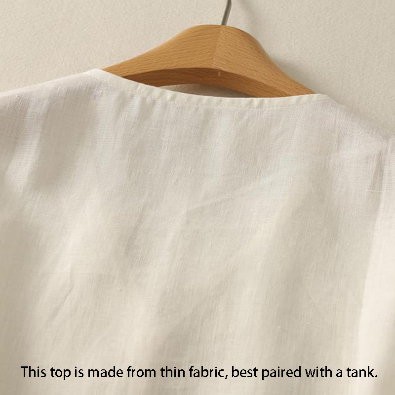 Gilet sans manches en coton pour femme, col en V, style rétro, motif Buddha Stones - image 9