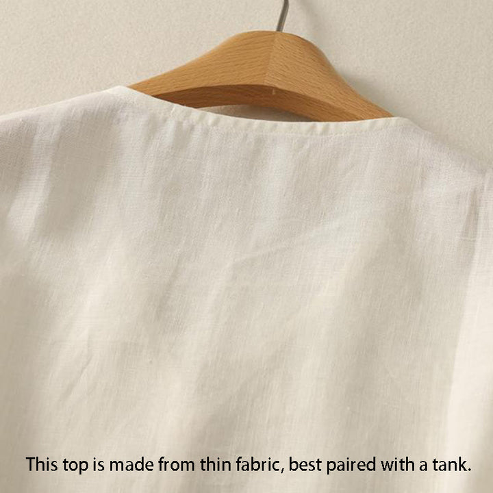 Gilet sans manches en coton pour femme, col en V, style rétro, motif Buddha Stones - image 9