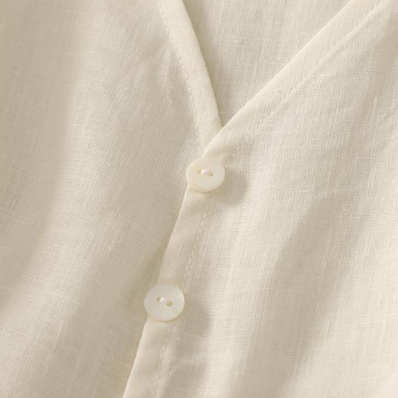 Gilet sans manches en coton pour femme, col en V, style rétro, motif Buddha Stones - image 11