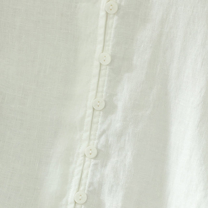 Chemise femme à manches mi-longues et col en V avec boutons unis Buddha Stones - image 13