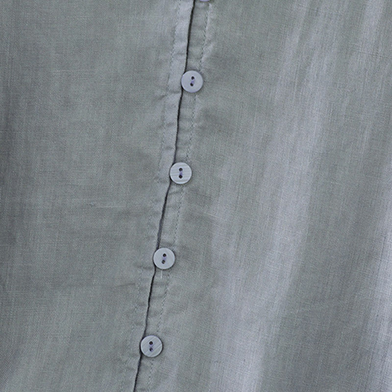 Chemise femme à manches courtes et col en V, boutons unis, Buddha Stones - image 23