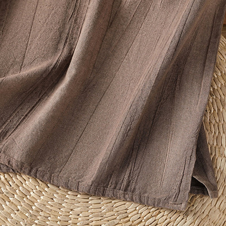 Gilet sans manches en coton pour femme, motif rétro à boutons grenouilles et Buddha Stones - image 16