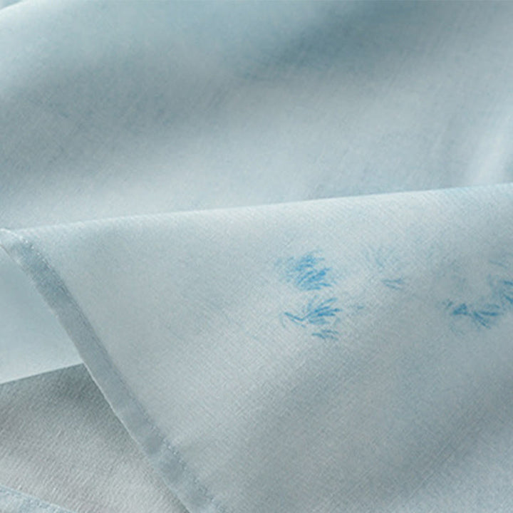 Chemise sans manches bleu clair à boutons grenouille Buddha Stones pour femme - image 9