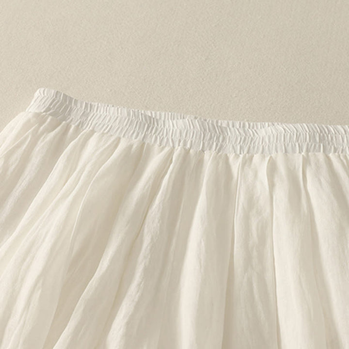 Pantalon large en coton et lin pour femme avec poches et taille élastique , Buddha Stones 7-8 - image 13
