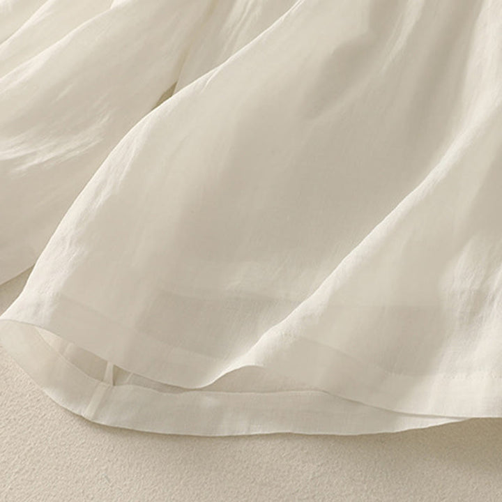 Pantalon large en coton et lin pour femme avec poches et taille élastique , Buddha Stones 7-8 - image 17