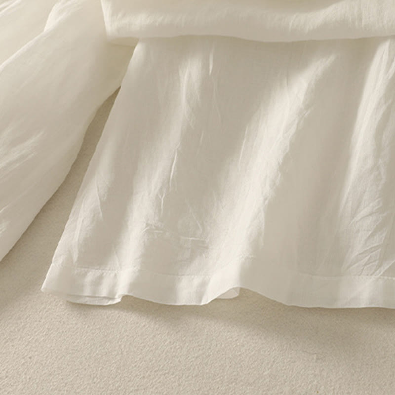 Pantalon large en coton et lin pour femme avec poches et taille élastique , Buddha Stones 7-8 - image 18