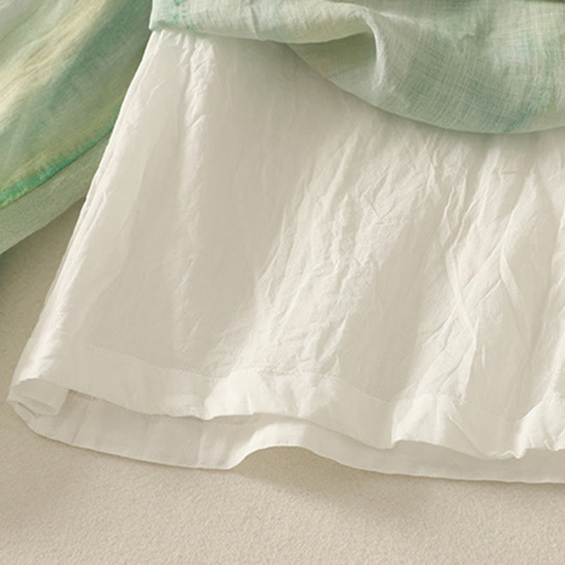 Pantalon large en coton et lin pour femme avec poches et taille élastique , Buddha Stones 7-8 - image 7