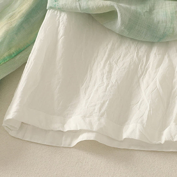 Pantalon large en coton et lin pour femme avec poches et taille élastique , Buddha Stones 7-8 - image 7