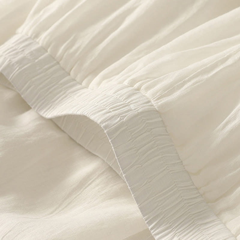 Pantalon large en coton et lin pour femme avec poches et taille élastique , Buddha Stones 7-8 - image 15