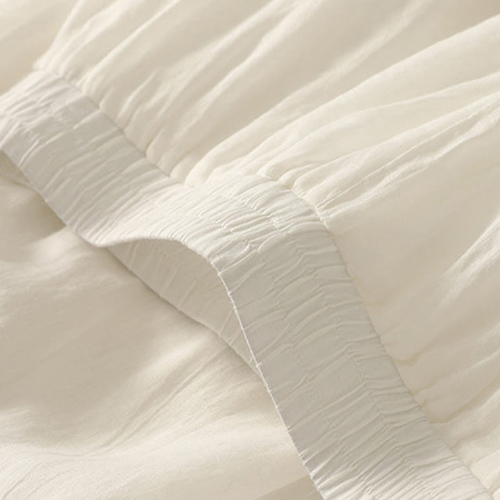 Pantalon large en coton et lin pour femme avec poches et taille élastique , Buddha Stones 7-8 - image 15