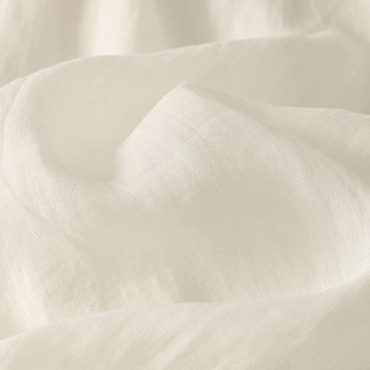 Pantalon large en coton et lin pour femme avec poches et taille élastique , Buddha Stones 7-8 - image 19