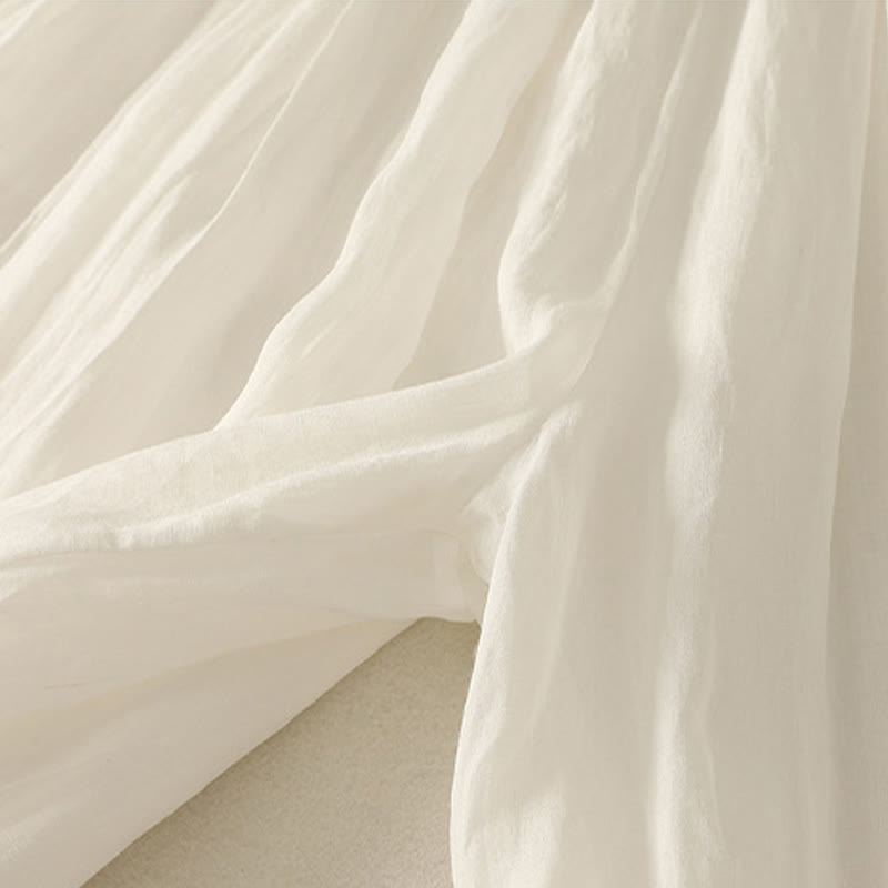 Pantalon large en coton et lin pour femme avec poches et taille élastique , Buddha Stones 7-8 - image 16