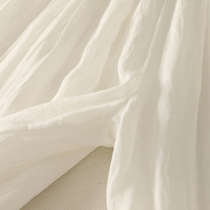 Pantalon large en coton et lin pour femme avec poches et taille élastique , Buddha Stones 7-8 - image 16