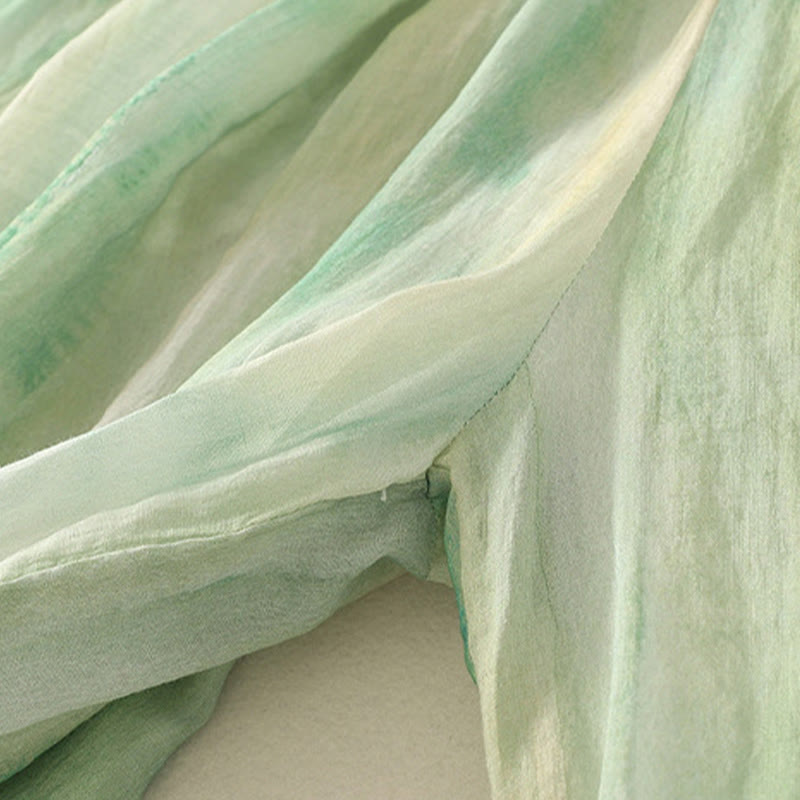 Pantalon large en coton et lin pour femme avec poches et taille élastique , Buddha Stones 7-8 - image 5