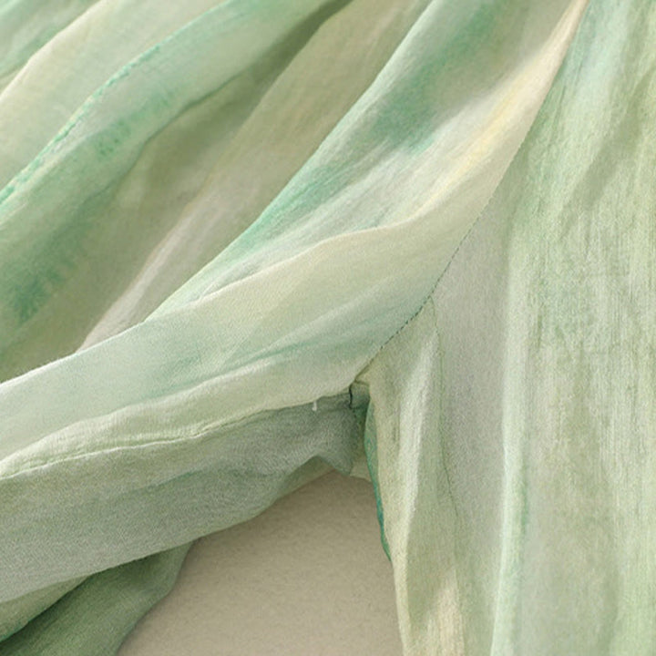 Pantalon large en coton et lin pour femme avec poches et taille élastique , Buddha Stones 7-8 - image 5