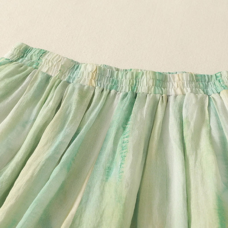 Pantalon large en coton et lin pour femme avec poches et taille élastique , Buddha Stones 7-8 - image 2