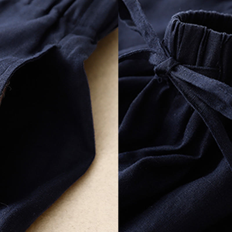 Pantalon Capri court et large à taille élastique avec poches pour femme Buddha Stones - image 14