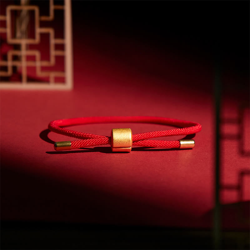 Bracelet porte-bonheur en fil rouge Buddha Stones