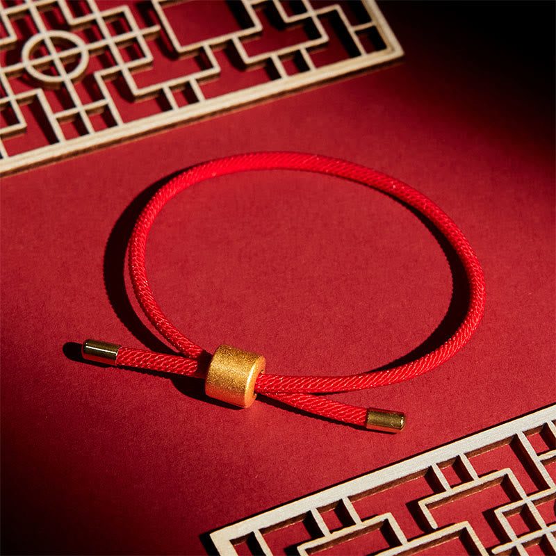 Bracelet porte-bonheur en fil rouge Buddha Stones