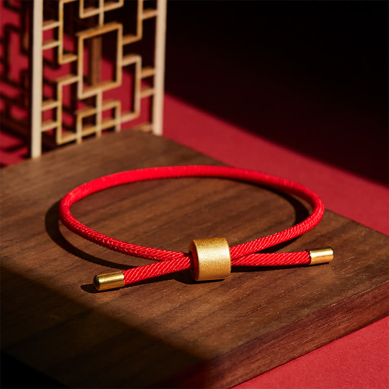 Bracelet porte-bonheur en fil rouge Buddha Stones