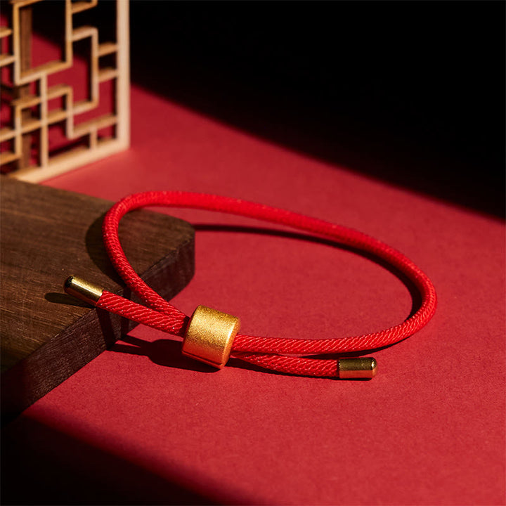 Bracelet porte-bonheur en fil rouge Buddha Stones