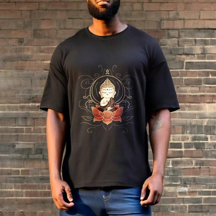 T-shirt à motif Buddha Stones assis serein et pierres de Bouddha - image 6