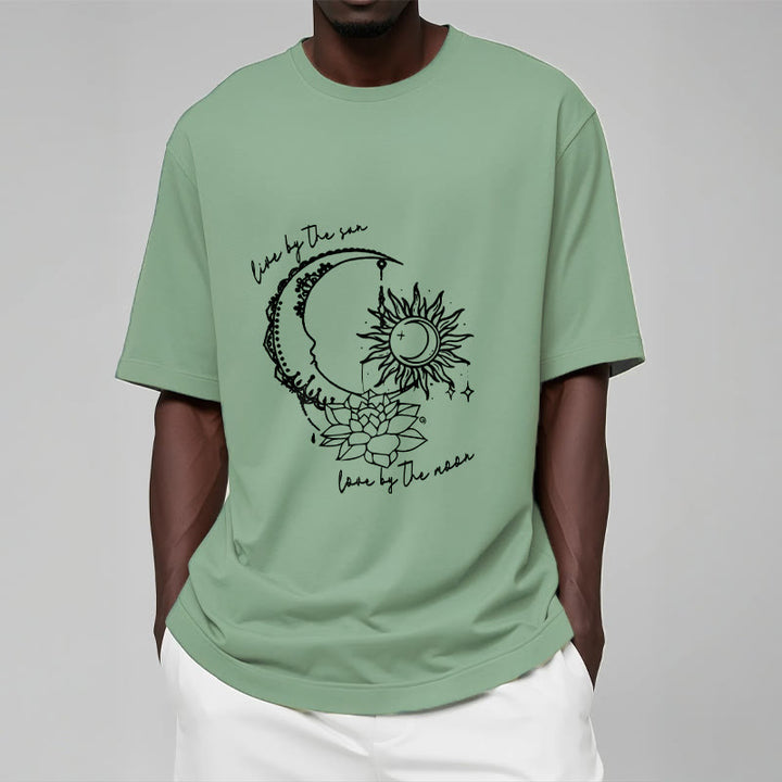 T-shirt à motif Buddha Stones, soleil, lune, fleur de lotus - image 16