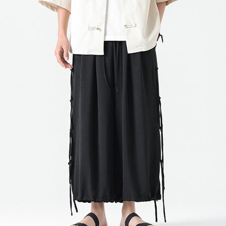 Pantalon décontracté en élasthanne avec cordon de serrage et poches pour homme, longueur 7-8, motif Buddha Stones - image 6