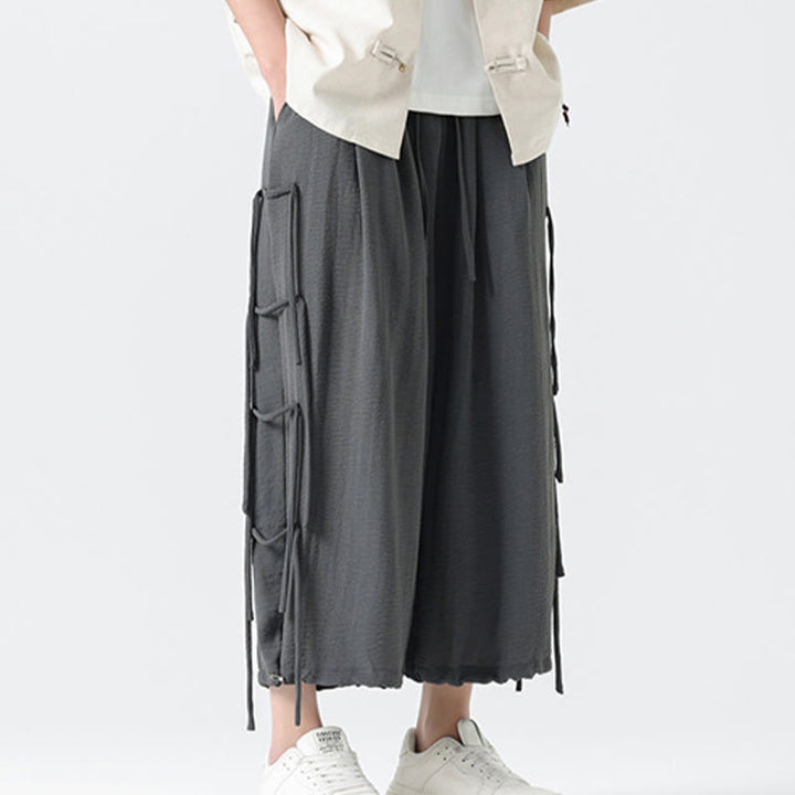 Pantalon décontracté en élasthanne avec cordon de serrage et poches pour homme, longueur 7-8, motif Buddha Stones - image 17