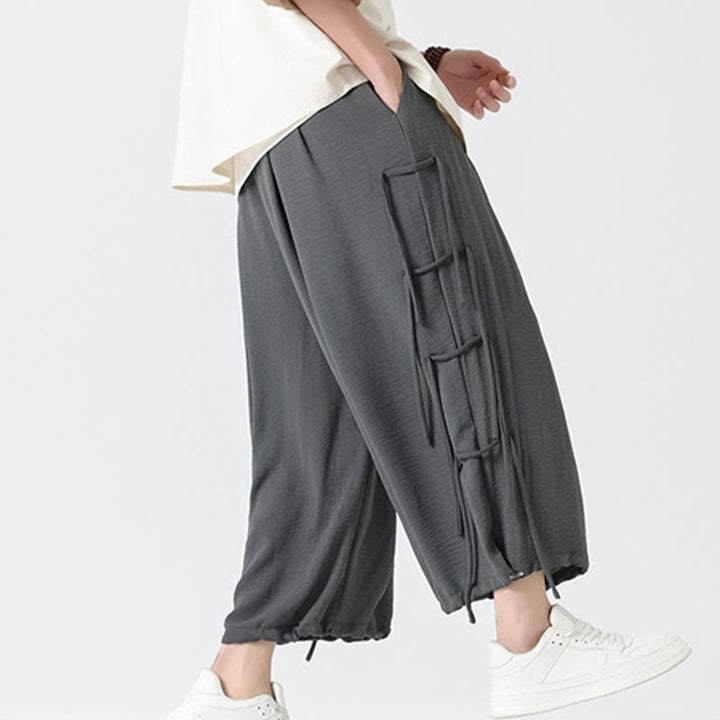Pantalon décontracté en élasthanne avec cordon de serrage et poches pour homme, longueur 7-8, motif Buddha Stones - image 20