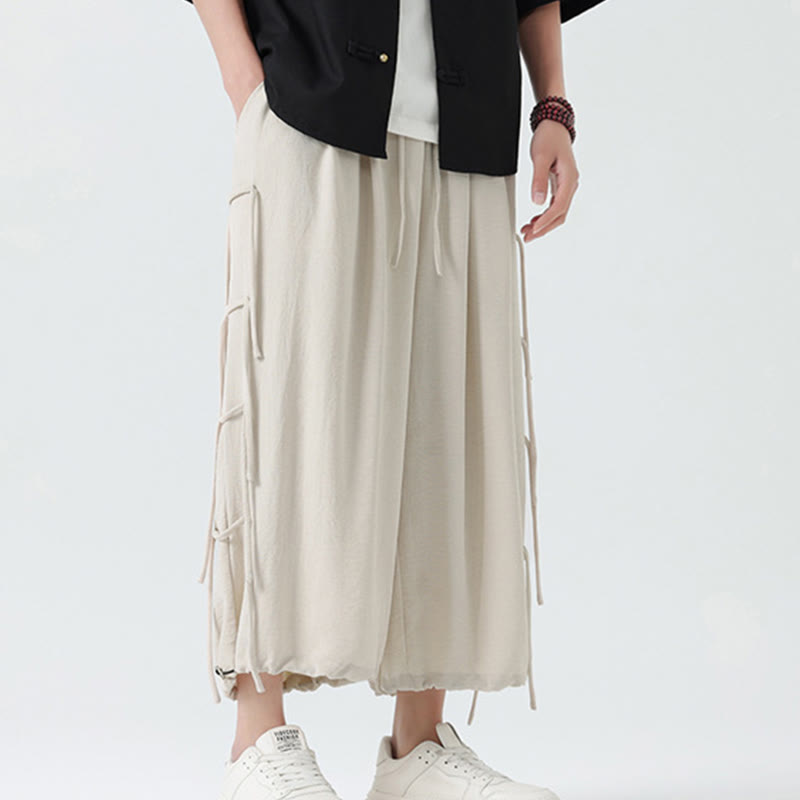 Pantalon décontracté en élasthanne avec cordon de serrage et poches pour homme, longueur 7-8, motif Buddha Stones - image 28