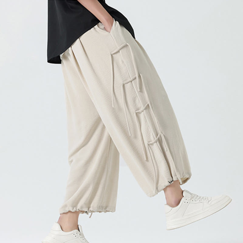 Pantalon décontracté en élasthanne avec cordon de serrage et poches pour homme, longueur 7-8, motif Buddha Stones - image 31