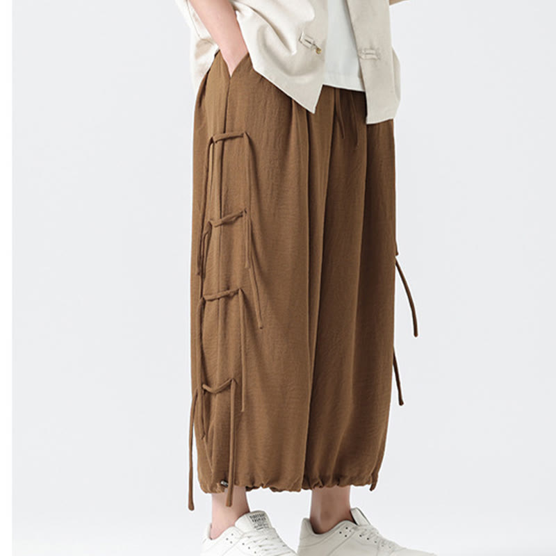 Pantalon décontracté en élasthanne avec cordon de serrage et poches pour homme, longueur 7-8, motif Buddha Stones - image 35