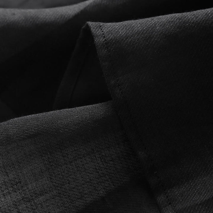 Robe midi décontractée en coton et lin à manches trois-quarts et broderie Buddha Stones - image 7